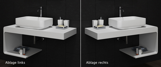 Waschtischkonsole Waschbecken Waschtischplatte Aufsatzwaschtisch