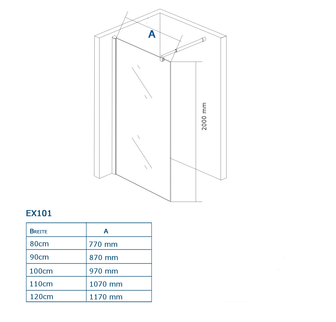 Walk in Shower partition Shower wall Shower partition Nano ESG glass