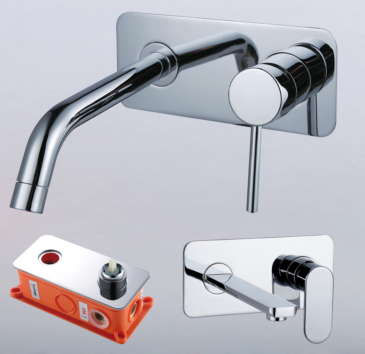 Unterputz Armatur Badarmatur Wandarmatur Waschbecken Unterputzkörper